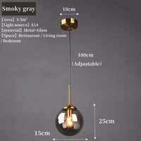 Suspension E27 LED en verre soufflé, ambiance dîner chaleureux