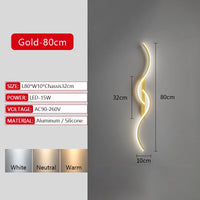 Applique LED forme C allumée variateur, gradation douce chambre