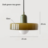 Suspension verre rétro au-dessus lit, chevet lumière tamisée cosy