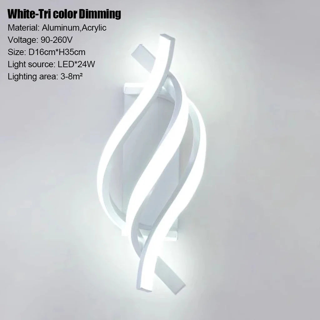 Applique murale LED ligne moderne, ambiance lecture coin canapé