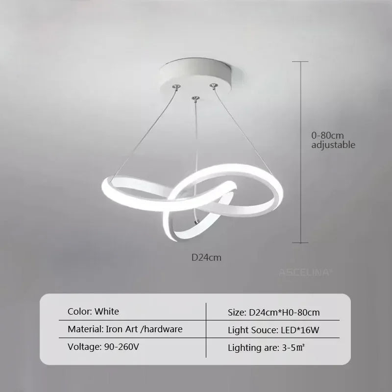 Détail de la rosace et du câble ajustable de la suspension LED