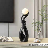 Sculpture lumineuse scandinave en résine