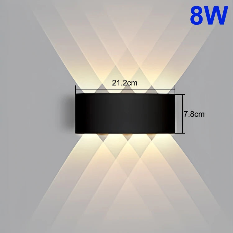 Applique LED 3 points en blanc chaud, cage d'escalier moderne