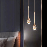 Suspension cristal bulles E27, détail de la finition et du matériau