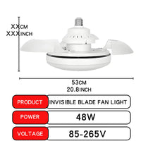 Ventilateur de plafond LED E27 télécommande variateur, détail du diffuseur lumineux