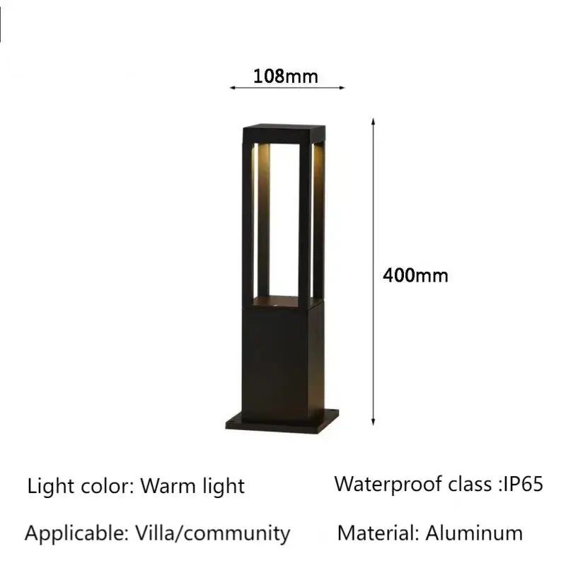 Luminaire extérieur LED IP65 jardin, ambiance soir au-dessus d'une table jeu de lumière naturel