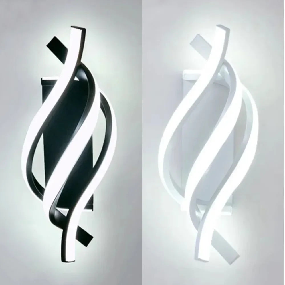 Applique murale LED ligne moderne, installé dans chambre contemporain ambiance chaleureuse