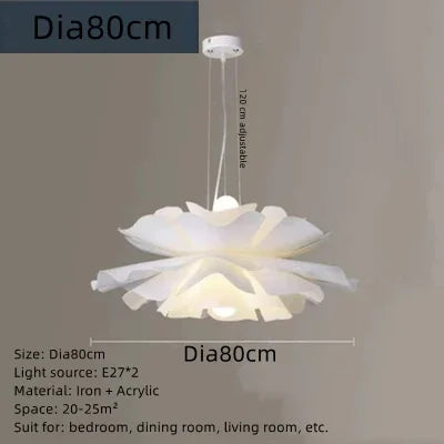 Lustre crème 80 cm suite parentale, décoration minimaliste nordique