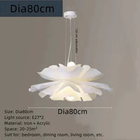 Lustre crème 80 cm suite parentale, décoration minimaliste nordique