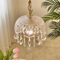 Lustre rétro français verre E14, détail de la finition et du matériau