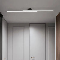 Plafonnier LED long aluminium 60 cm, détail du diffuseur lumineux