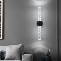 Applique murale cristal LED, détail de la finition et du matériau