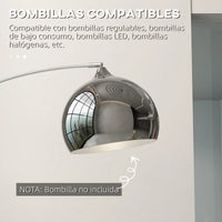 Lampadaire arc métal noir E27 40 W, ambiance soir au-dessus d'une table ambiance chaleureuse