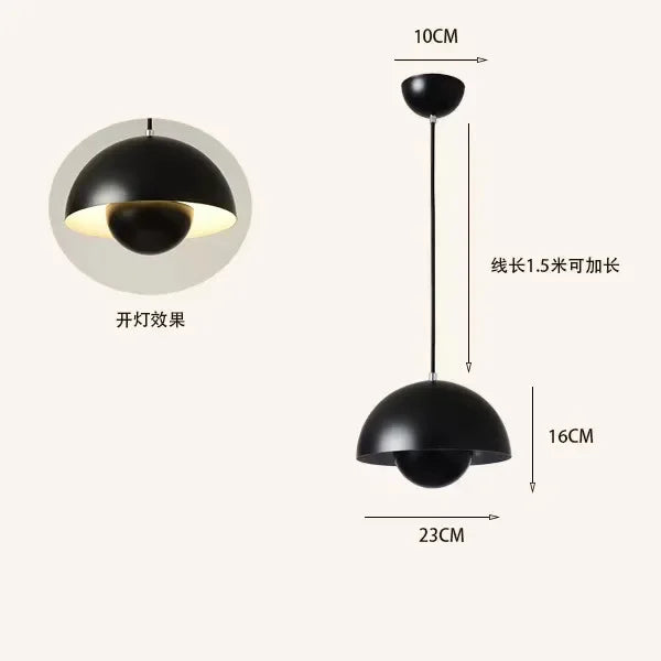 Lustre 23 cm chambre E27, détail de la finition et du matériau ambiance chaleureuse