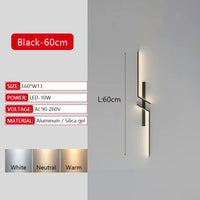 Applique murale LED dorée 60 cm forme B, tête de lit scandinave