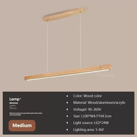 Vue en perspective de la suspension bois linéaire, design minimaliste