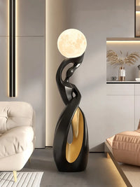 Sculpture lumineuse scandinave en résine