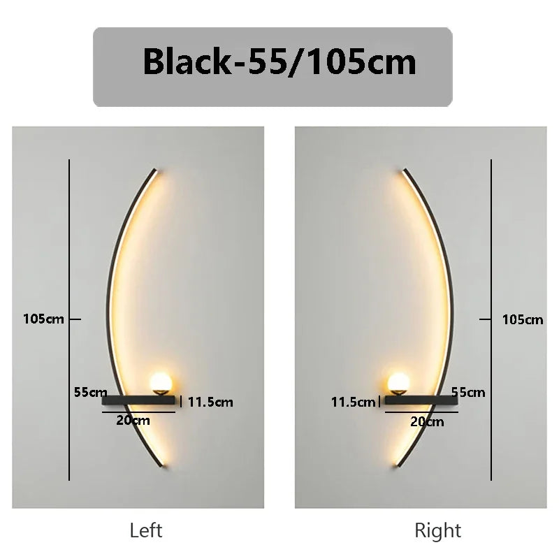 Applique LED double gauche droite installée en tête de lit
