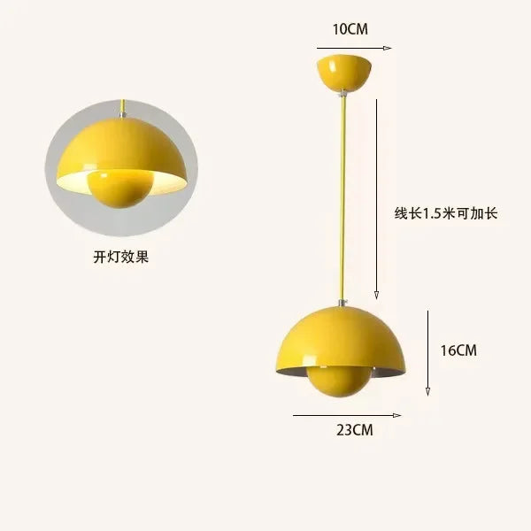 Lustre 23 cm chambre E27, installé dans chambre contemporain jeu de lumière naturel