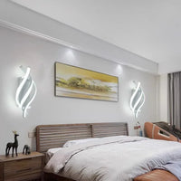 Applique murale LED ligne moderne, détail du diffuseur lumineux