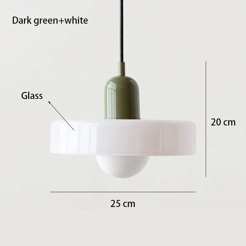 Suspension verre rétro vue éteinte le jour, déco intemporelle