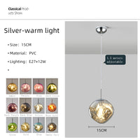 Diagramme d'installation de la suspension LED Lava, fixation plafond 220V