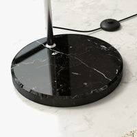 Lampadaire arc métal noir E27 40 W, détail du diffuseur lumineux
