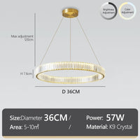 Lustre cristal LED en variation continue, démonstration de température