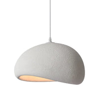 Lustre LED wabi-sabi tube 30-60 cm, vue trois quarts du luminaire éteint jeu de lumière naturel