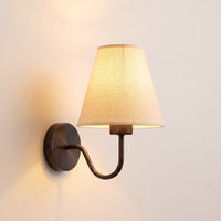 Applique Tulipe tissu rétro allumée, abat-jour lumineux