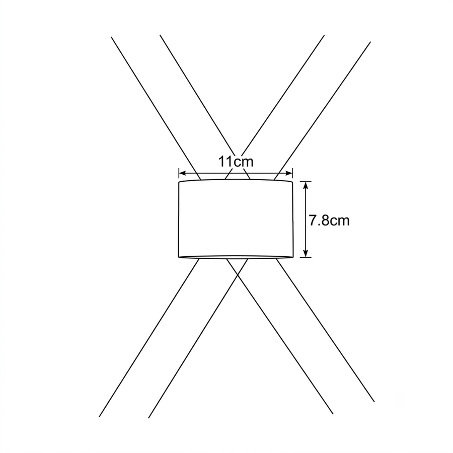 Croquis dimensions : Applique Éclat (2 LED)