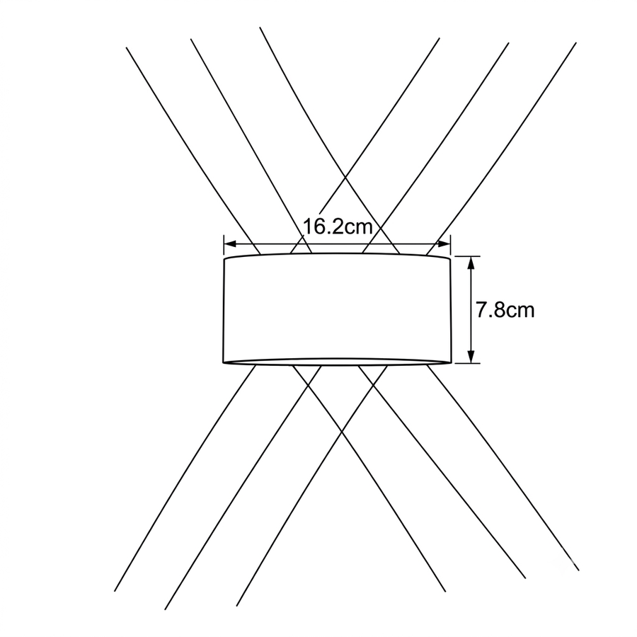 Croquis dimensions : Applique Éclat (3 LED)