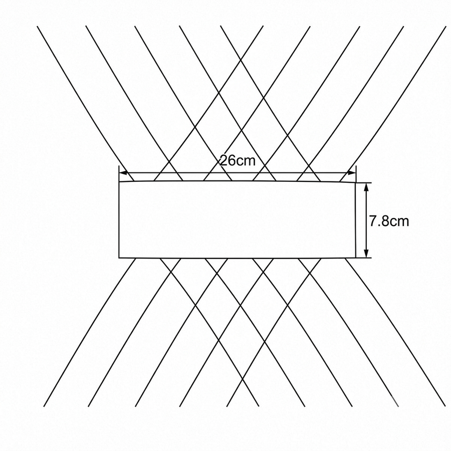 Croquis dimensions : Applique Éclat (5 LED)