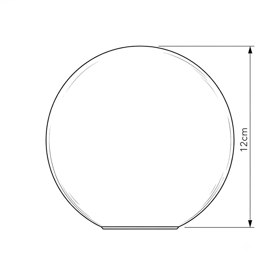 Croquis dimensions : Boule lumineuse extérieure RGBW (12 cm)