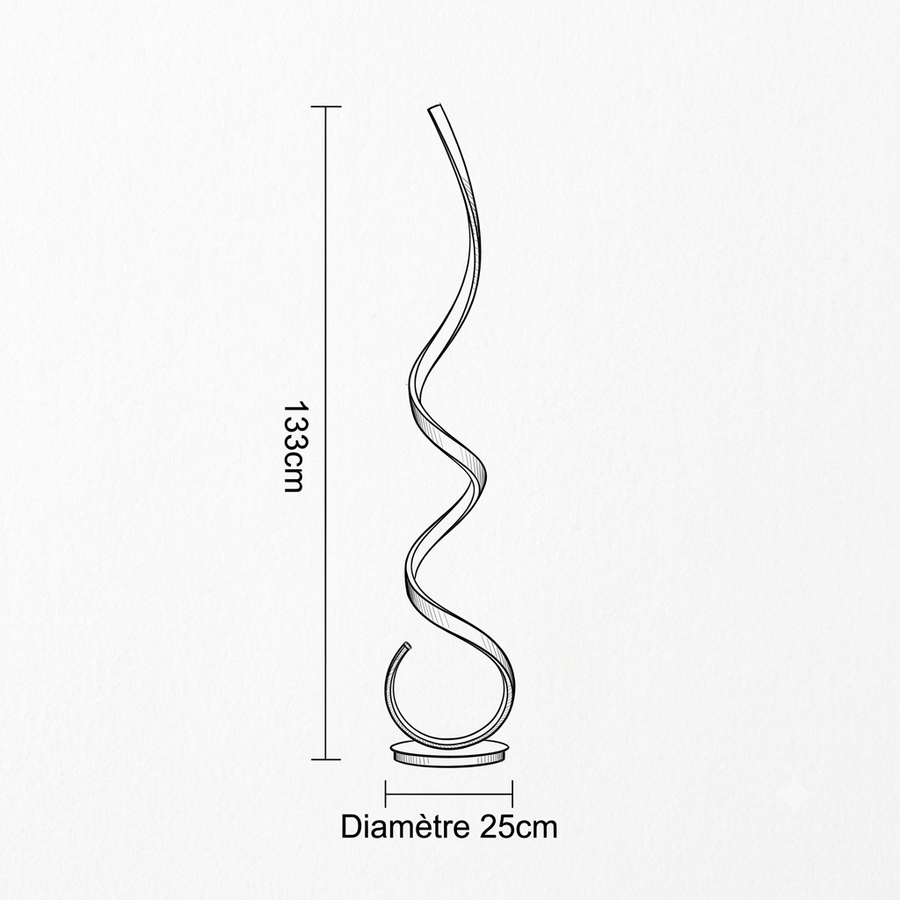 Croquis dimensions : Lampadaire scandinave