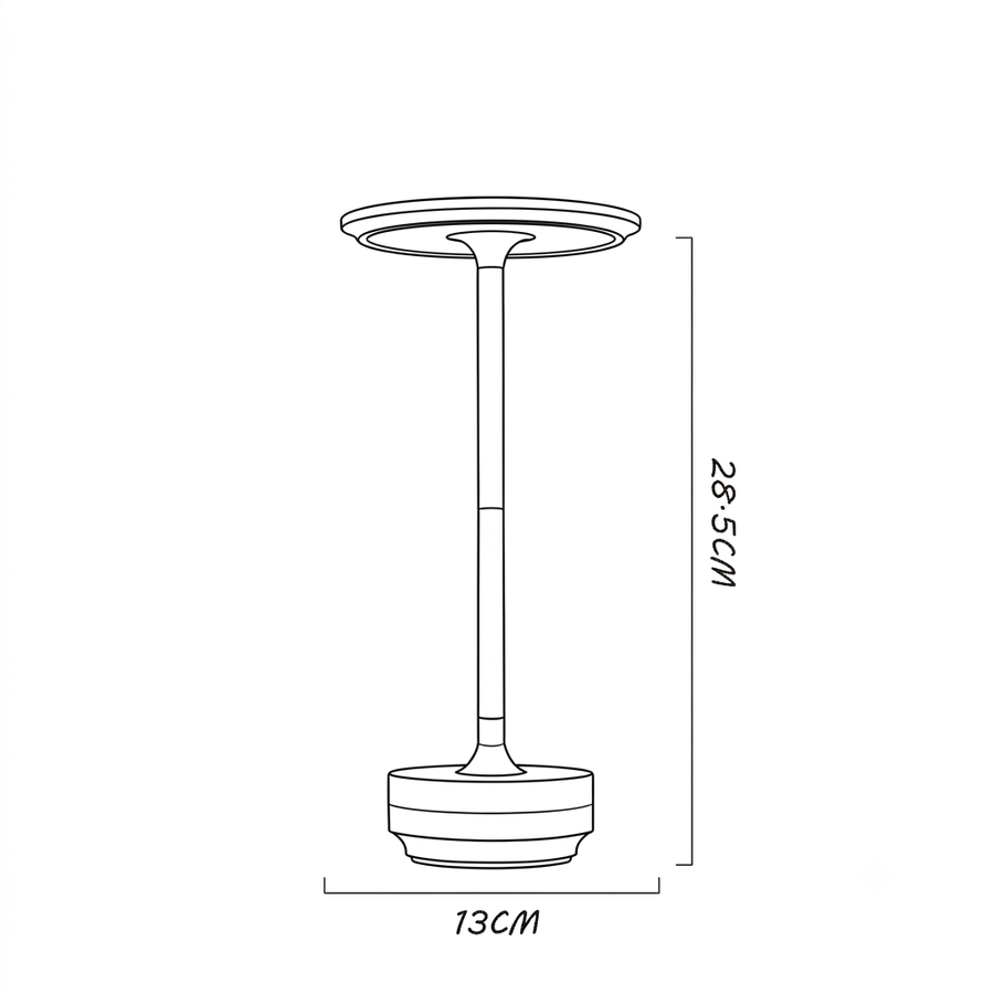 Croquis dimensions : Lampe Totem