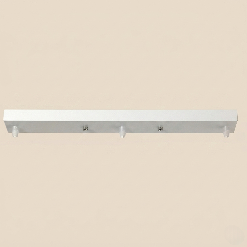 Platine de plafond en barre blanche pour suspensions multiples