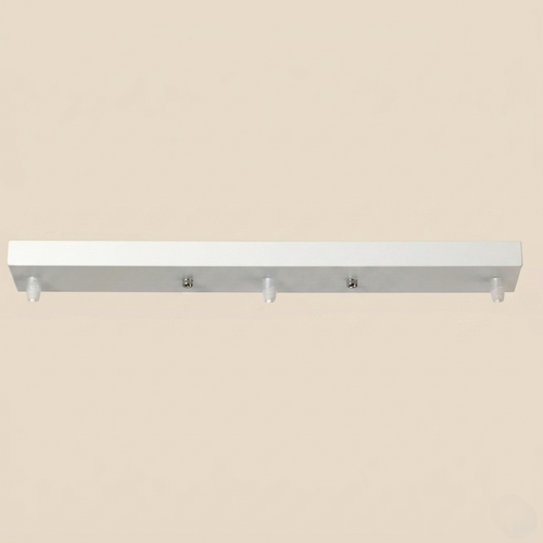 Platine de plafond en barre blanche pour suspensions multiples