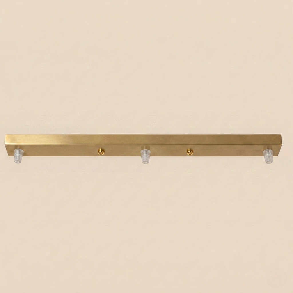 Platine de plafond en barre dorée pour suspensions multiples