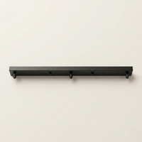Platine de plafond en barre noire pour suspensions multiples