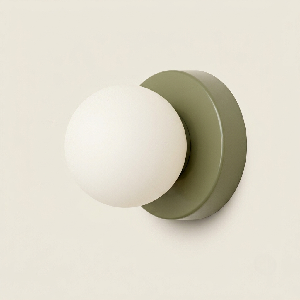 Applique Macaron Vert sur fond beige