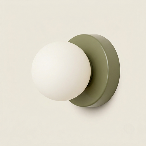 Applique Macaron Vert sur fond beige