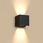 Applique murale IP65 intérieur extérieur noir 6-12 W sur fond beige
