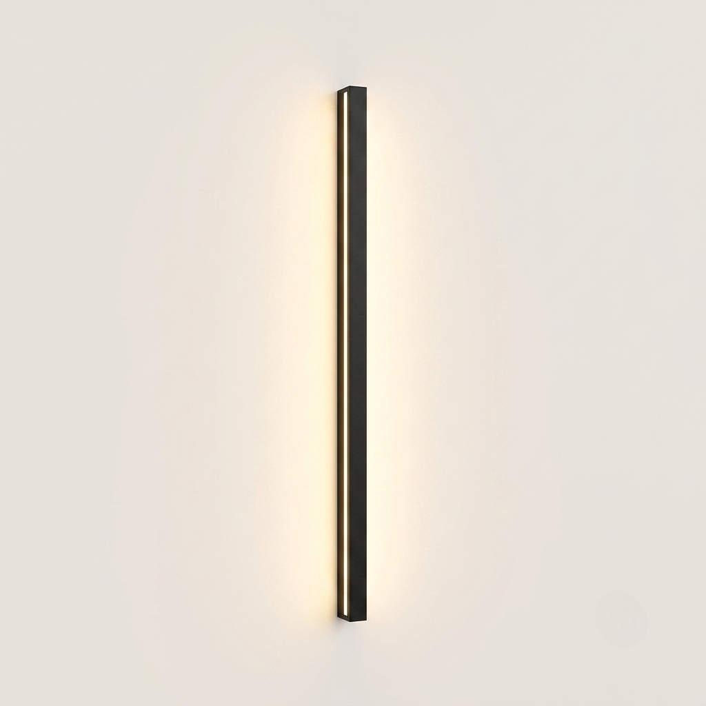 Applique murale extérieure linéaire LED IP65 sur fond beige