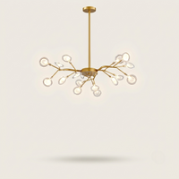 Lustre Lucioles Doré modèle B 18 branches sur fond beige