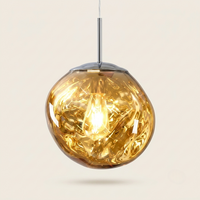 Suspension Mercure verre mercurisé Ambre sur fond beige