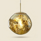 Suspension Mercure verre mercurisé Or sur fond beige