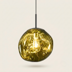 Suspension Mercure verre mercurisé Vert foncé sur fond beige