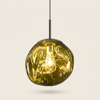 Suspension Mercure verre mercurisé Vert foncé sur fond beige