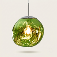 Suspension Mercure verre mercurisé Vert sur fond beige